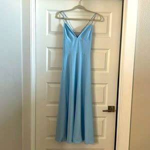 Long, light blue, brand new dress